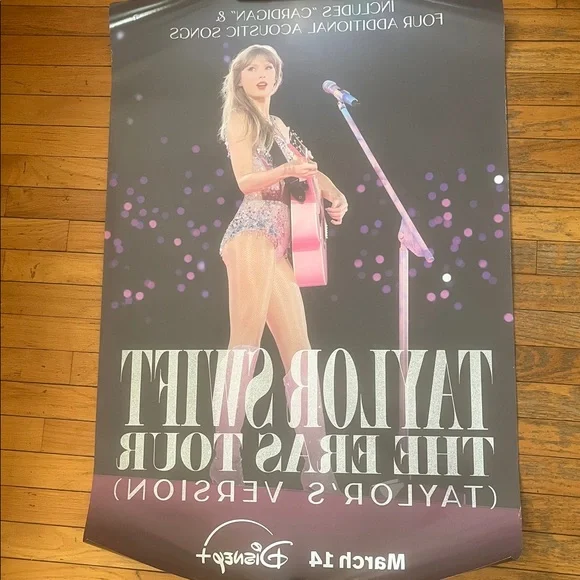 Taylor Swift 27x40 Disney Original Movie Poster ‘The Eras Tour’ Double Side Rare - Picture 2 of 11
